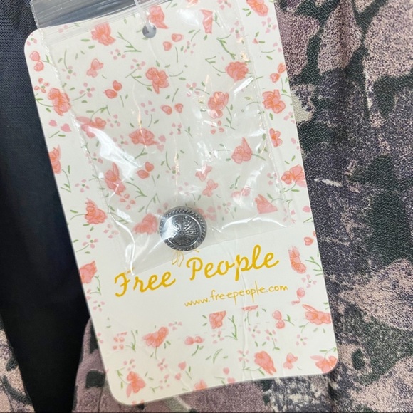 FREE PEOPLE Out of the Woods Raven Boho Long Sleeve Maxi Dress NWT XS Peasant - Picture 14 of 16